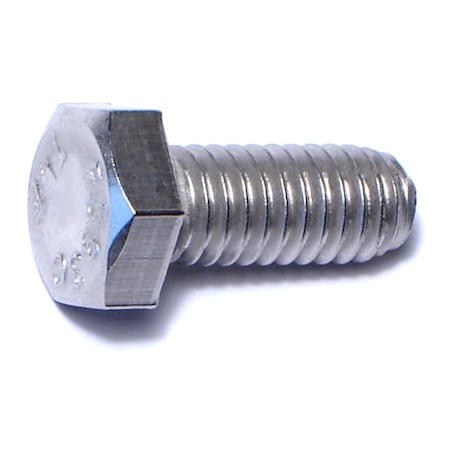 Midwest Fastener 18-8, 5/16"-18 Hex Head Cap Screw, Plain Stainless Steel, 3/4 in L, 10 PK 62581